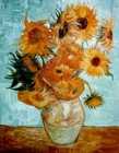 Vaso con 12 girasoli